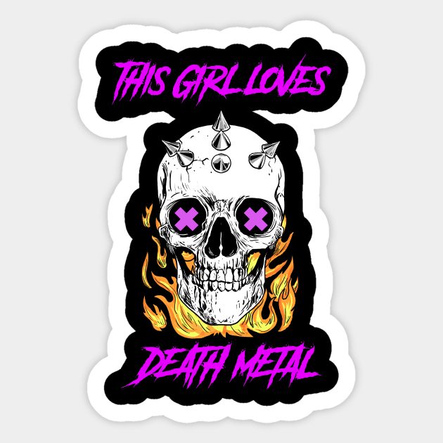 DeathMetal - Metal Girl Sticker by WizardingWorld